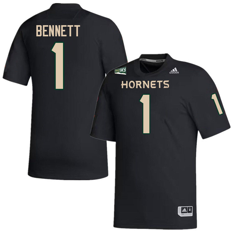 Sacramento State Hornets #1 Kaiden Bennett College Football Jerseys Stitched Sale-Black